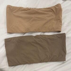 SKIMS Set of Two Tan Tube Tops